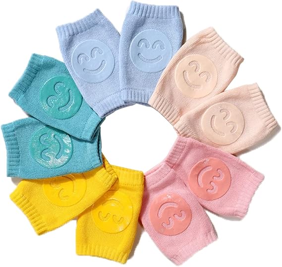 Four-Season Plush Baby Knee Pads with Adjustable Elastic Cuffs - Non-Slip Crawling & Walking Support for Infants, Soft Breathable Design in Light Blue, Yellow, Pink,Baby Knee Pads, Crawling Baby Gear
