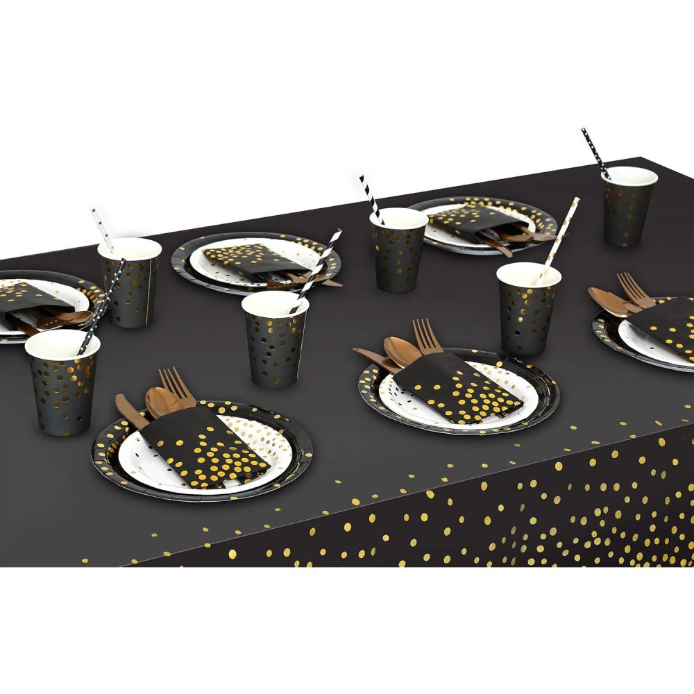 【Clearance Sale】PEVA Dot Tablecloth, White/Black PEVA Table Cloths for Parties Disposable, 137x274cm Waterproof Rectangular Camping Tablecloth for Birthday Party Picnic Baby Shower