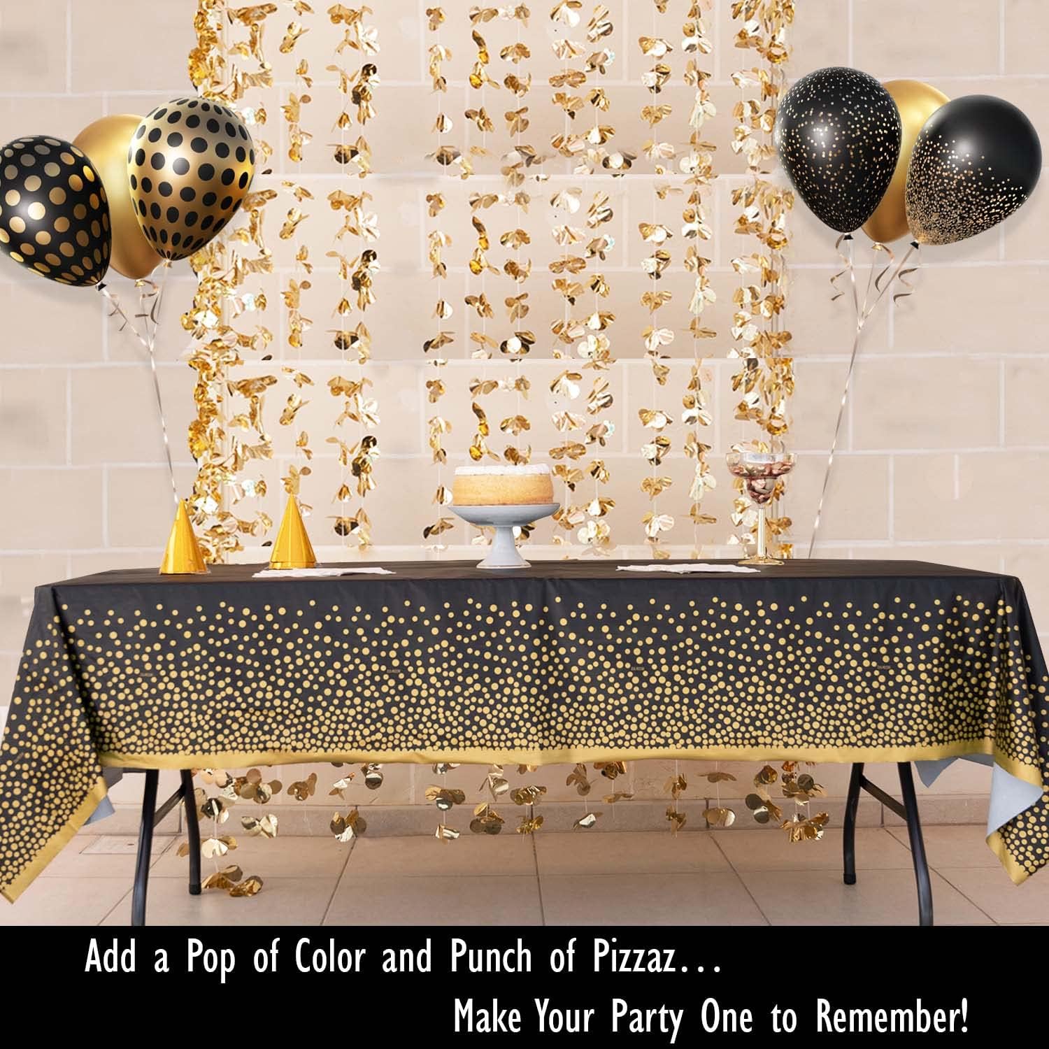 【Clearance Sale】PEVA Dot Tablecloth, White/Black PEVA Table Cloths for Parties Disposable, 137x274cm Waterproof Rectangular Camping Tablecloth for Birthday Party Picnic Baby Shower