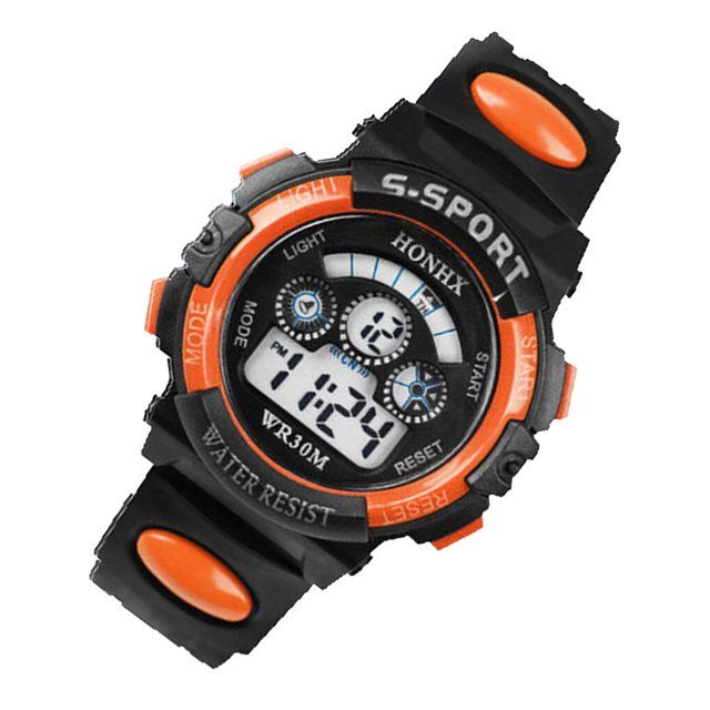 Multifunctional Kids' Watch with 7 - Color Light, Waterproof, for Students, Men's Analog Digital Military Sport Wristwatch - LED Waterproof Luminous Watch for Everyday Use