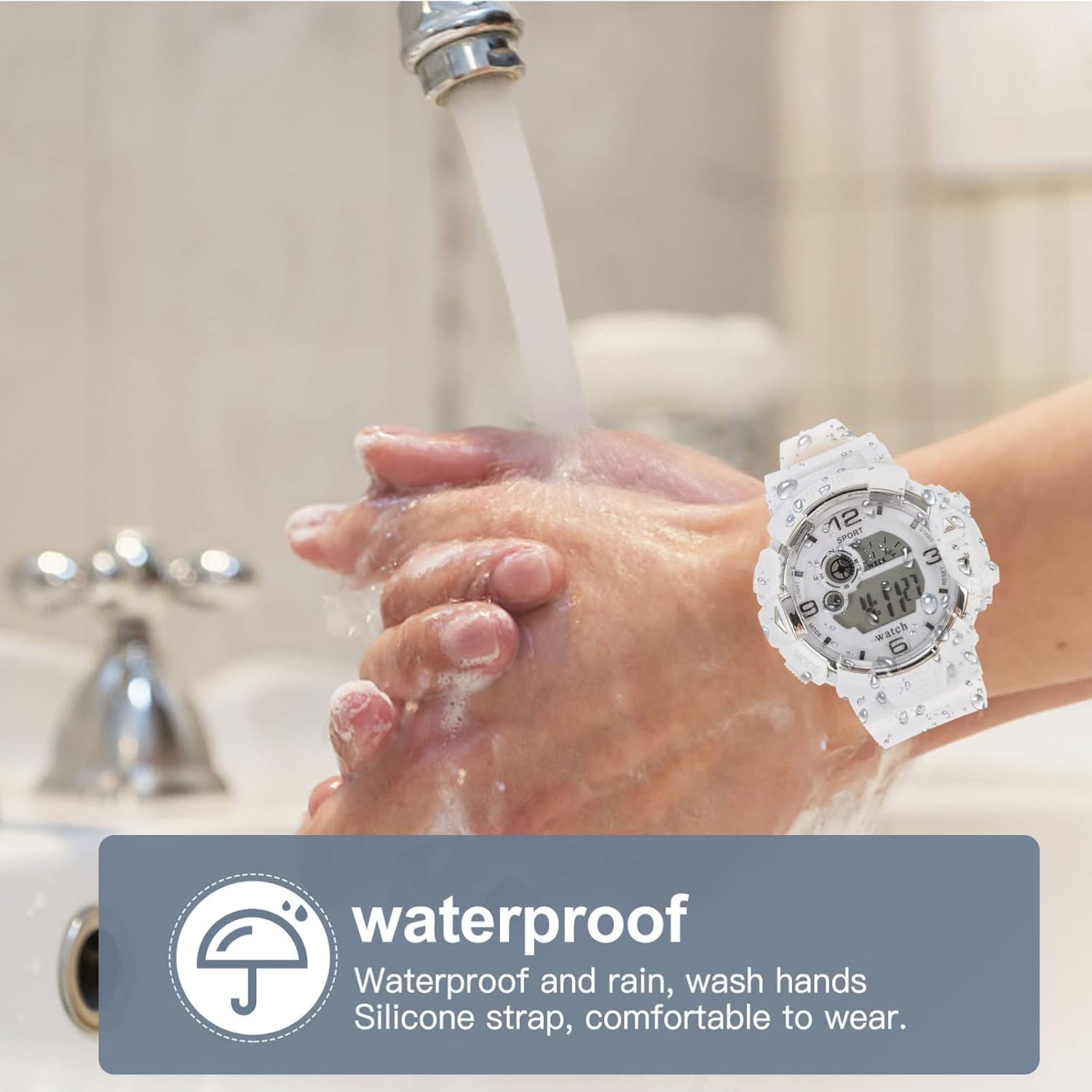 Small - fresh and Sweet Digital Watch - for Female Middle School Students, Best - friend and Couple Style, Sports - themed, Waterproof and Luminous, also for Boys