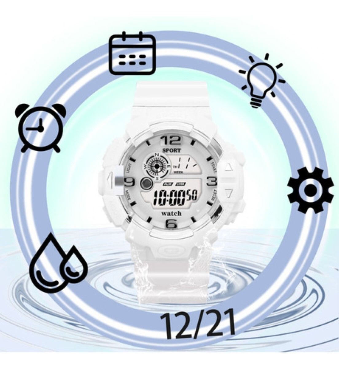 Small - fresh and Sweet Digital Watch - for Female Middle School Students, Best - friend and Couple Style, Sports - themed, Waterproof and Luminous, also for Boys