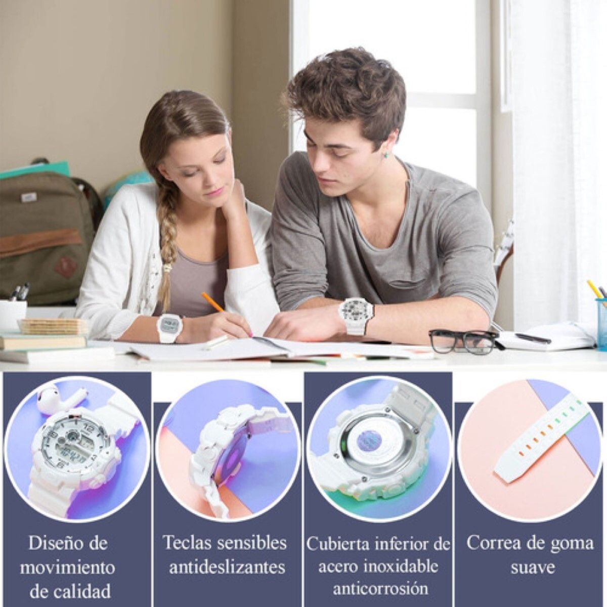 Small - fresh and Sweet Digital Watch - for Female Middle School Students, Best - friend and Couple Style, Sports - themed, Waterproof and Luminous, also for Boys