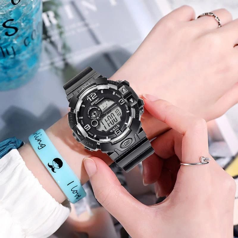 Small - fresh and Sweet Digital Watch - for Female Middle School Students, Best - friend and Couple Style, Sports - themed, Waterproof and Luminous, also for Boys