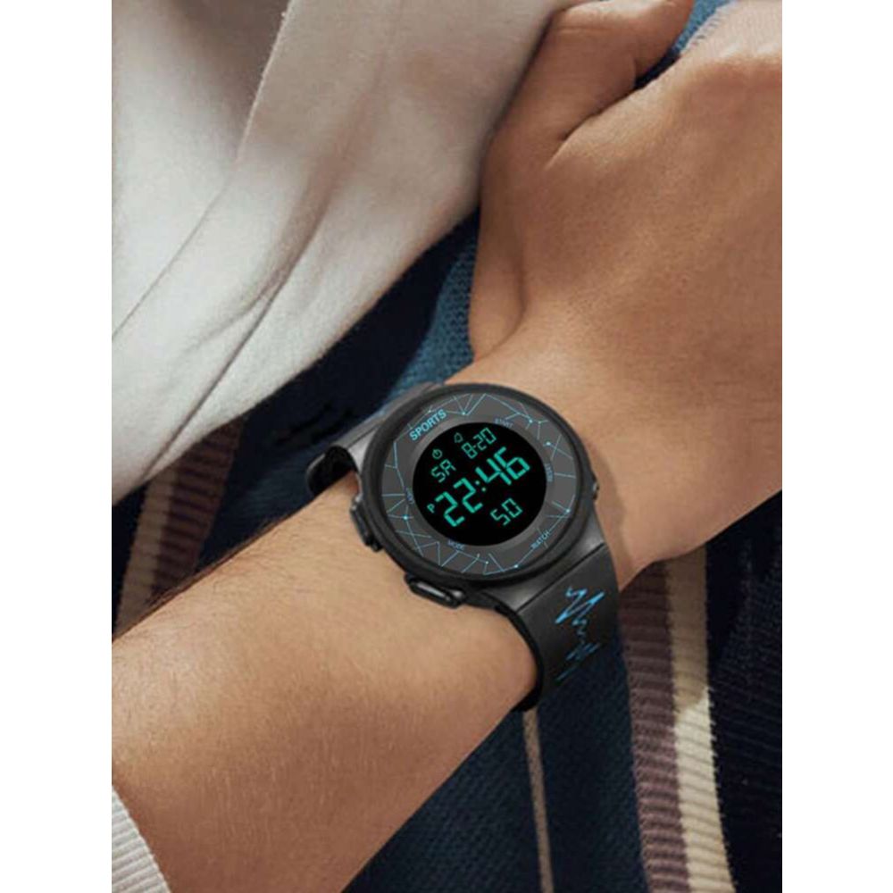 Digital Watch for Middle and High School Students - Simple and Trendy, Suitable for Boys and Girls, Swimming - Waterproof, Luminous, Sports - Style, Multifunctional with Alarm Clock