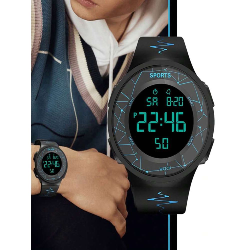 Digital Watch for Middle and High School Students - Simple and Trendy, Suitable for Boys and Girls, Swimming - Waterproof, Luminous, Sports - Style, Multifunctional with Alarm Clock