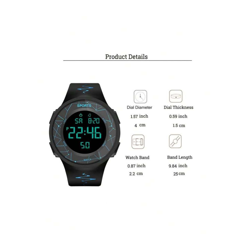 Digital Watch for Middle and High School Students - Simple and Trendy, Suitable for Boys and Girls, Swimming - Waterproof, Luminous, Sports - Style, Multifunctional with Alarm Clock