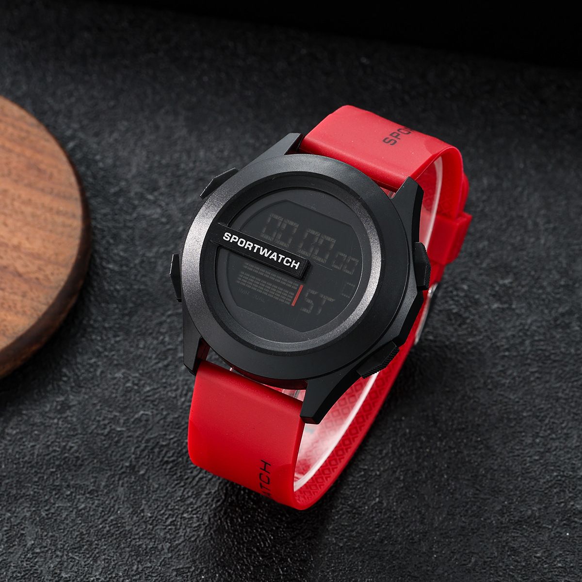 【Clearance Sale】Men's fashionable sports digital circular luminous leisure multi-functional rubber strap watch - 50m Water Resistance, Sports & Fashionable, for Outdoor Adventure & Decoration
