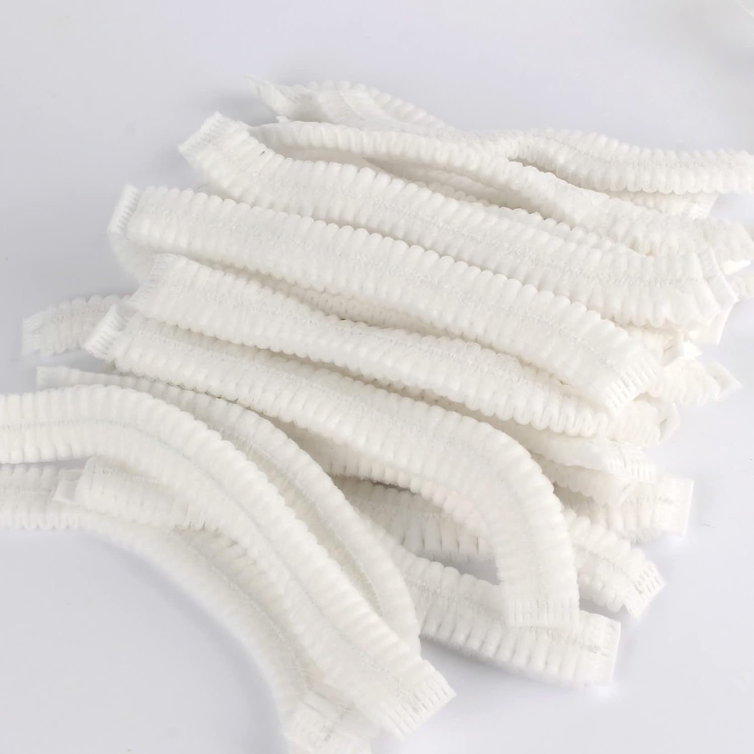 100 Pieces Disposable Bouffant Caps, 21inches Hair Net, Elastic Dust Cap for Food Service, Sleeping Head Cover