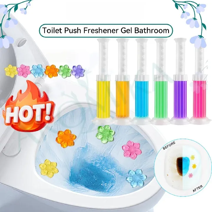 Toilet Gel Stamp, 1 Pack/14 Flowers Toilet Stamps,Toilet Bowl Stamp Gel, Toilet Gel Refills, Toilet Refresh Flower Scent Gel, Includes Dispenser and Gel