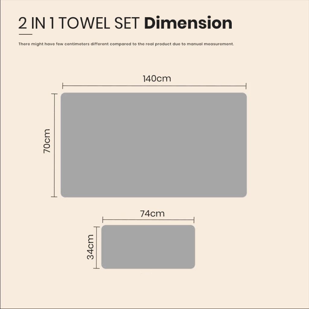 【Clearance Sale】Women's Large Bath Towels (140x70cm) Spa Body Wrap with Hand Towel (75x35cm) Set Lightweight Quick Dry Bathroom Hotel Towel Camping Towels Coral Velvet