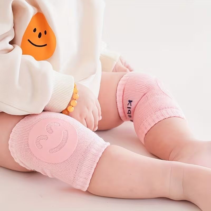 Four-Season Plush Baby Knee Pads with Adjustable Elastic Cuffs - Non-Slip Crawling & Walking Support for Infants, Soft Breathable Design in Light Blue, Yellow, Pink,Baby Knee Pads, Crawling Baby Gear
