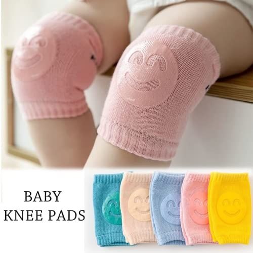 Four-Season Plush Baby Knee Pads with Adjustable Elastic Cuffs - Non-Slip Crawling & Walking Support for Infants, Soft Breathable Design in Light Blue, Yellow, Pink,Baby Knee Pads, Crawling Baby Gear