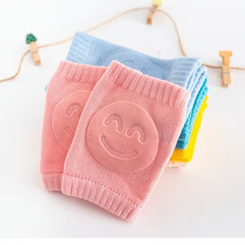 Four-Season Plush Baby Knee Pads with Adjustable Elastic Cuffs - Non-Slip Crawling & Walking Support for Infants, Soft Breathable Design in Light Blue, Yellow, Pink,Baby Knee Pads, Crawling Baby Gear
