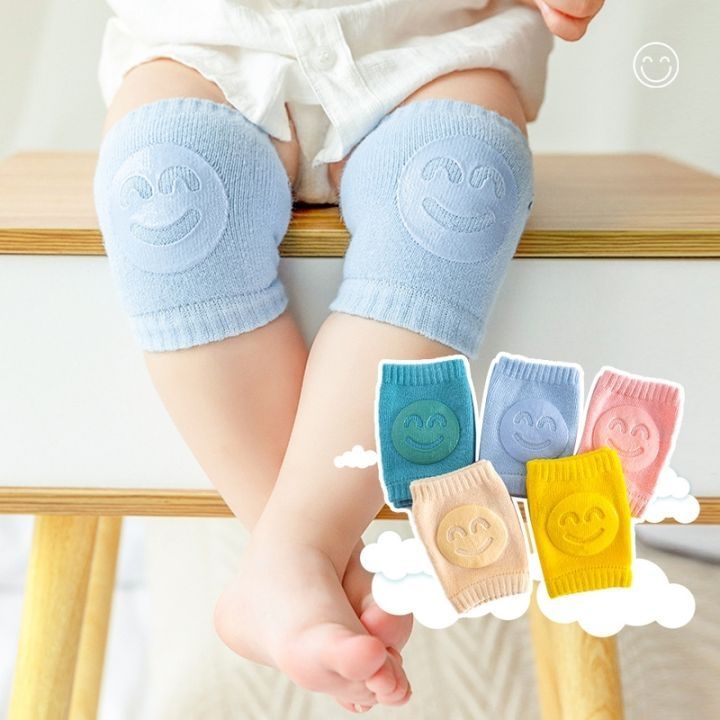 Four-Season Plush Baby Knee Pads with Adjustable Elastic Cuffs - Non-Slip Crawling & Walking Support for Infants, Soft Breathable Design in Light Blue, Yellow, Pink,Baby Knee Pads, Crawling Baby Gear