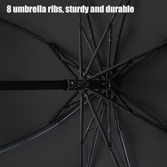 Travel Essentials Umbrella Windproof Compact Collapsible Light, Automatic, Strong and Portable, Wind Resistant Folding Small Umbrella for Rain