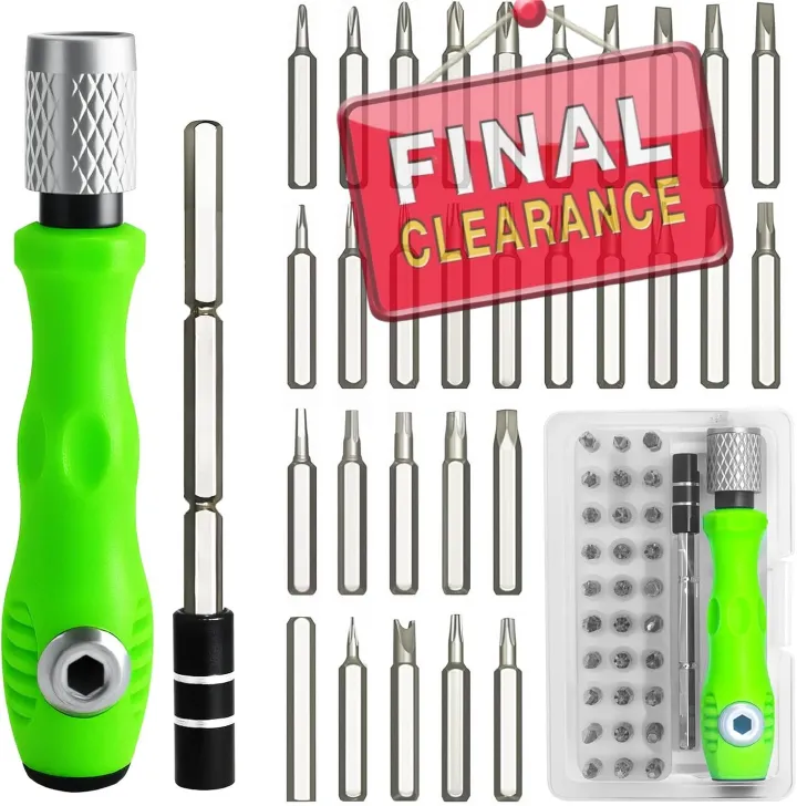 【Clearance Sale】32 in 1 Small Precision Screwdriver Set, Magnetic Mini Screwdriver Set, Professional Tiny Repair Tool Kit for Glasses, Watches, Laptop, Electronics, Toys, Jewelry, Computers