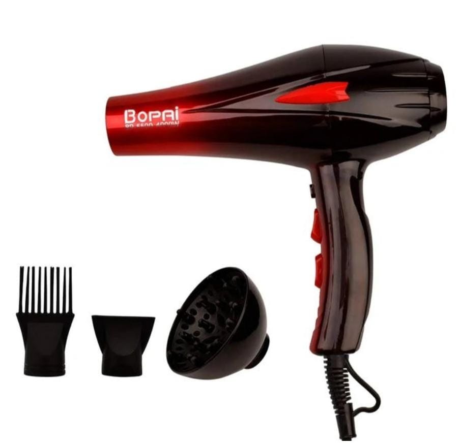 Bopai 4000w proffesional fashion hair dryer blowdry  with ionizer and concentrator nozzle