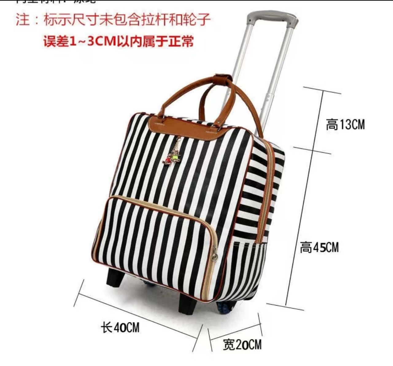 Stylish & Durable Trolley Travel Bag with 4 Universal Wheels