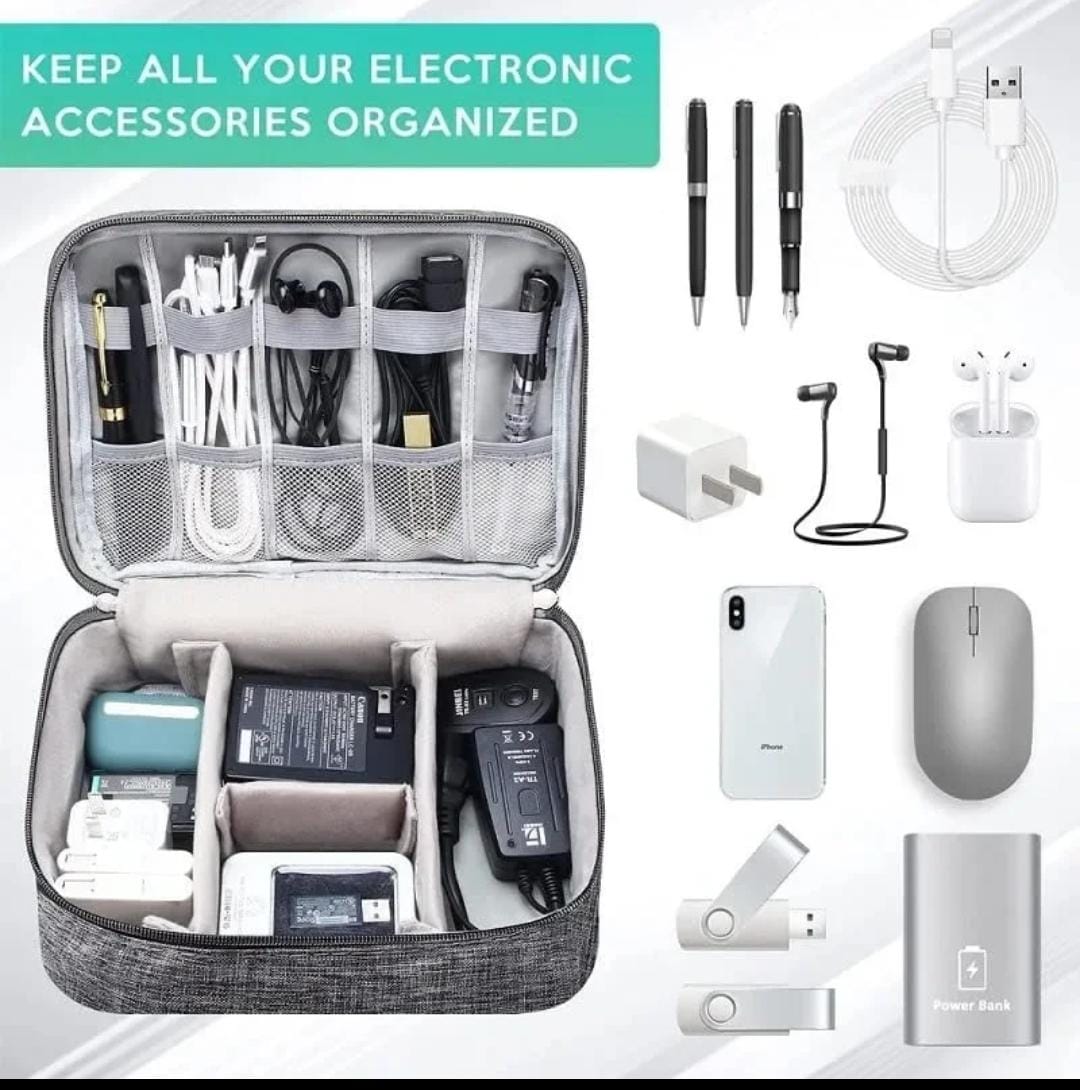 👜 Large Capacity Storage Bag / Cable & Electronics Organizer