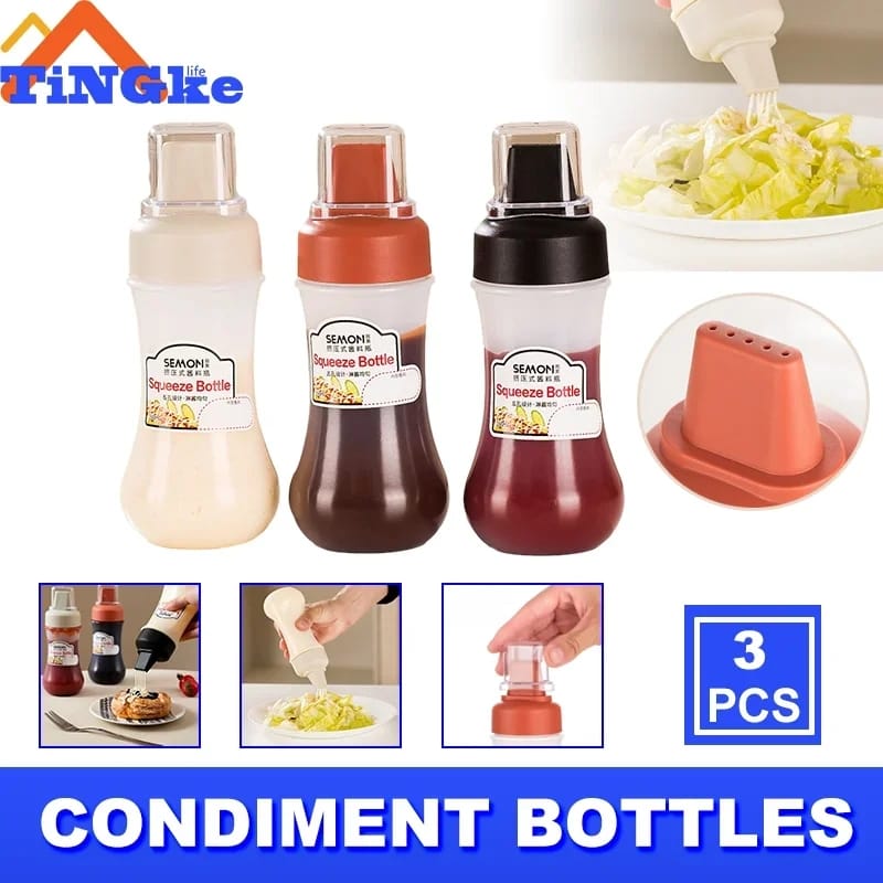 🍯 350ml 5-Hole Squeeze Sauce Bottle