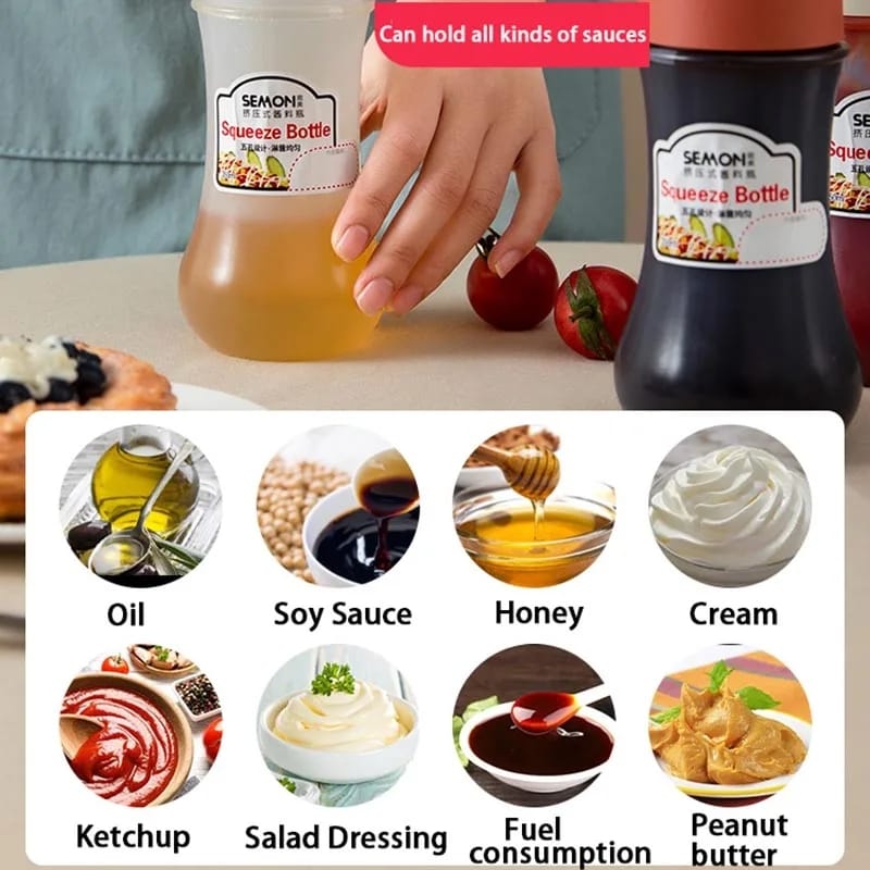 🍯 350ml 5-Hole Squeeze Sauce Bottle