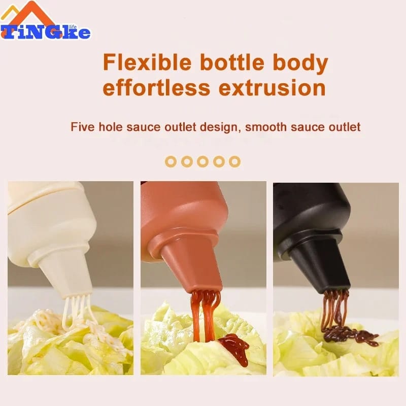 🍯 350ml 5-Hole Squeeze Sauce Bottle