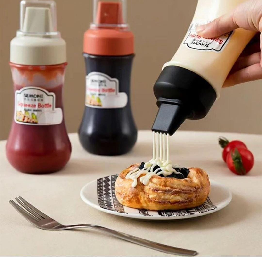 🍯 350ml 5-Hole Squeeze Sauce Bottle