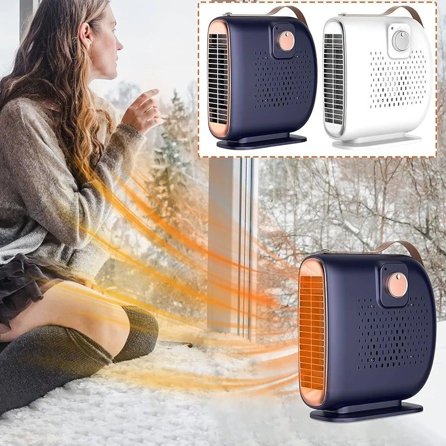 Reliable Electric Space Heater – Fast-Heating Ceramic Warmer with Overheat Protection & Super Wind Speed for Home