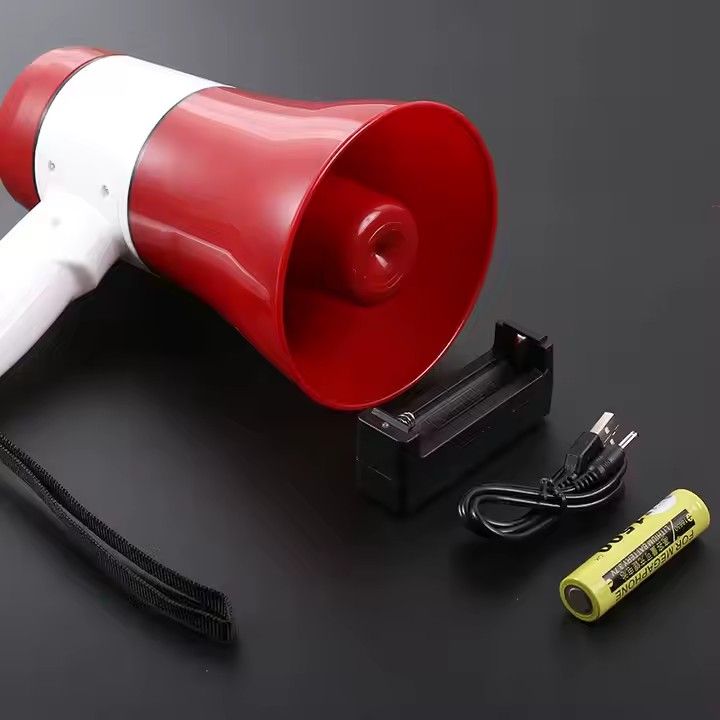 Original Handheld Megaphone – Loud Speaker with Siren, Recorder & USB Input, Rechargeable Battery