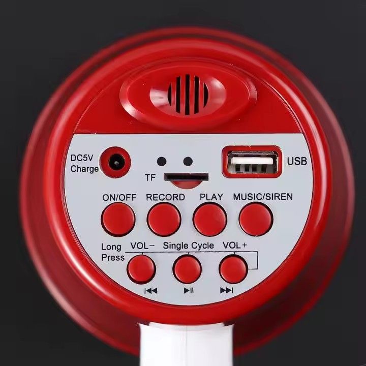 Original Handheld Megaphone – Loud Speaker with Siren, Recorder & USB Input, Rechargeable Battery