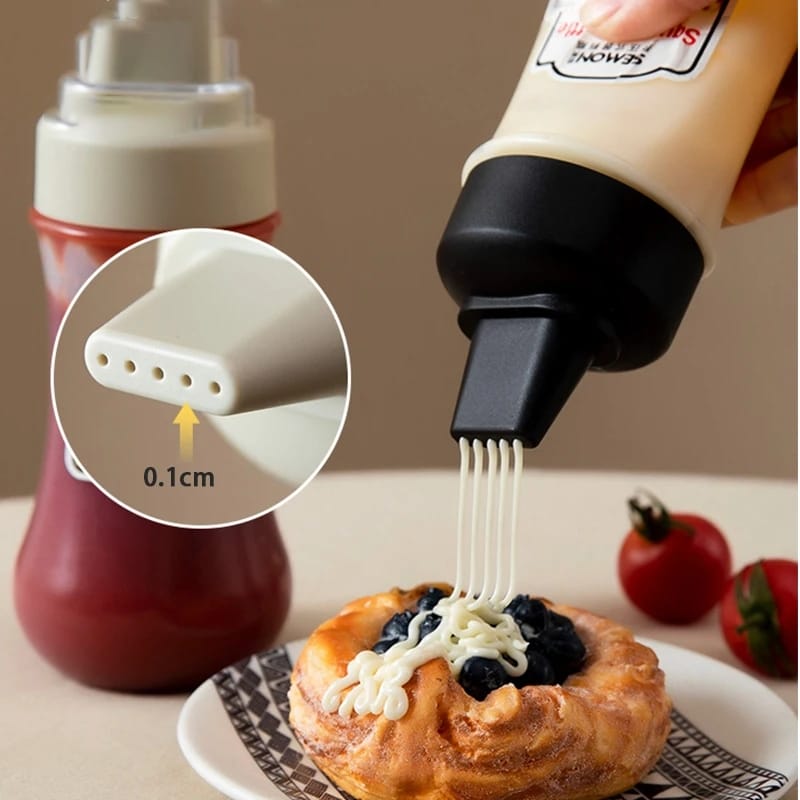 🍯 350ml 5-Hole Squeeze Sauce Bottle