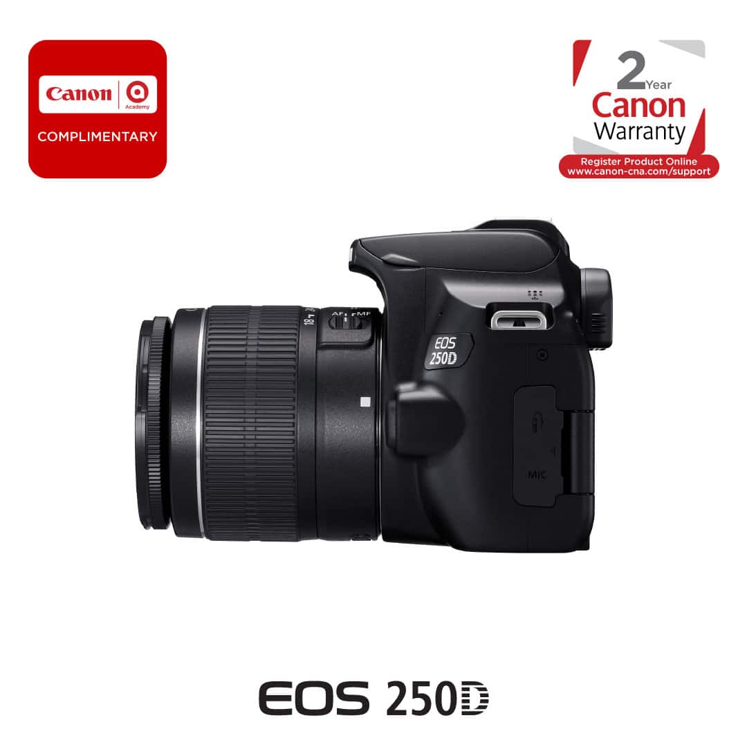 Canon EOS 250D DSLR Camera 99% New – 24.1MP, Dual Pixel AF, 4K Video, Vari-Angle Touchscreen, Lightweight & Compact for Remote Work, Content Creation, Vlogging