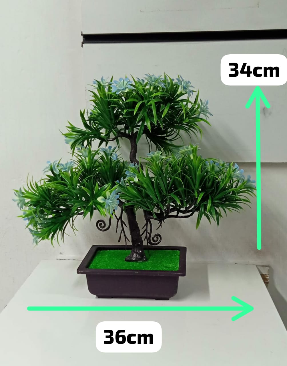 Artificial Bonsai Tree – 1Pc Faux Potted Plant for Home Office, Garden & Desk Decor | Low-Maintenance Artificial Flower Tree for Gifting, Desktop, Party & Interior Styling