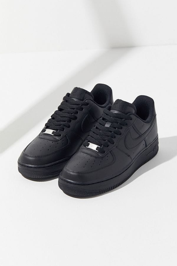 Air Force 1 Hard Leather Low Cut Black Grade 1 Airforce 1 High Quality Sneakers, Airforce 1 Unisex Shoes Affordable Men Women Sneakers