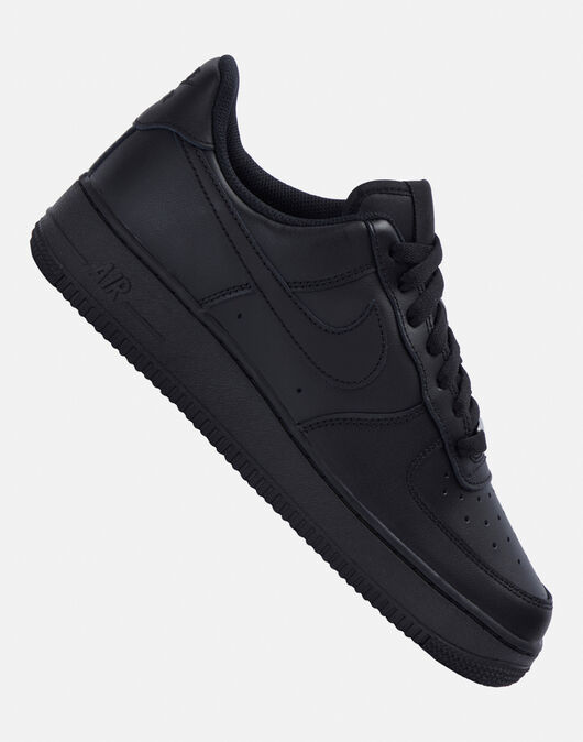 Air Force 1 Hard Leather Low Cut Black Grade 1 Airforce 1 High Quality Sneakers, Airforce 1 Unisex Shoes Affordable Men Women Sneakers