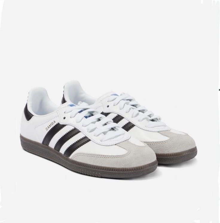 BIG OFFER! UNISEX Grade A Samba white/black Size 37-45 Men's/ Women Fashion Shoes Casual Sneakers Premium Quality As In the Picture