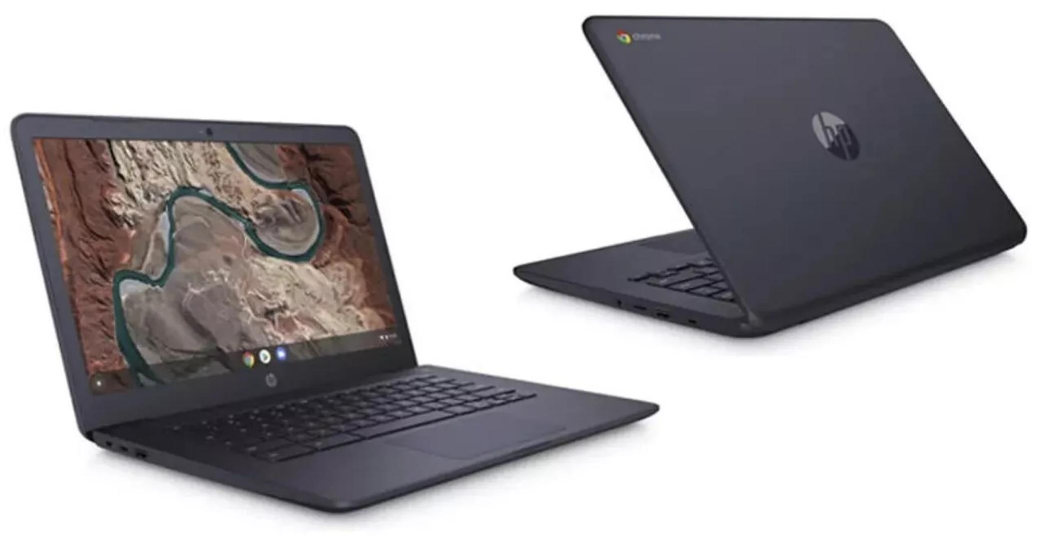 Brand New HP 14 G4 Chromebook Laptop Intel Processor 14' HD Display High Perfomance Fast Lightweight Notebook SSD, WebCam, Intel plus Free Wireless Mouse Gift