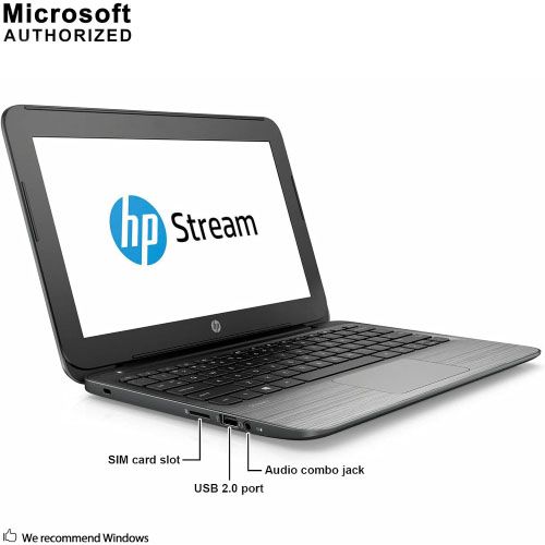 HP Stream Pro Laptop Intel Processor, 128GB SSD, 500GB Cloud Storage HD Display, High Performance, Lightweight Fast & Durable Business Notebook, Webcam, Windows OS Microsoft Office Coding Laptop