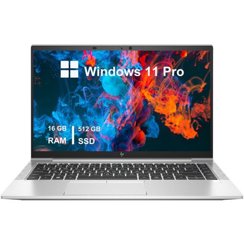 HP EliteBook 11th Generation New Offer Laptop 16GB RAM 512GB SSD Coding Gaming Computer 14" FHD Display, AMD Ryzen Pro Windows 11 Pro High Processing Power 12CPUs Fingeprint Scanner Face ID Portable