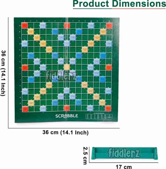 Scrabble Board Game 36×36cm – Classic Family Word Game for Kids & Adults, Early Childhood Educational Spelling Puzzle, Fun Learning Board Game for 2-4 Players – Improve Vocabulary & Strategy
