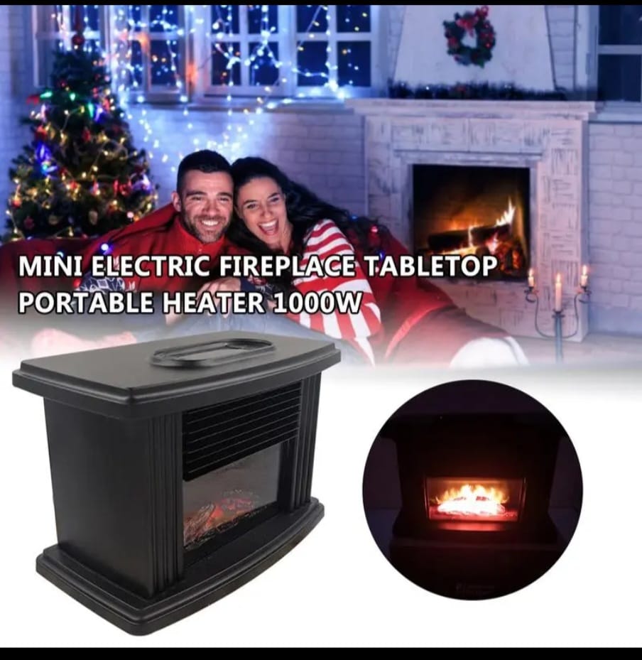Modern Electric Fireplace Heater – Wall-Mounted & Freestanding, LED Flame Effect, Adjustable Heat, Remote Control, Energy Efficient