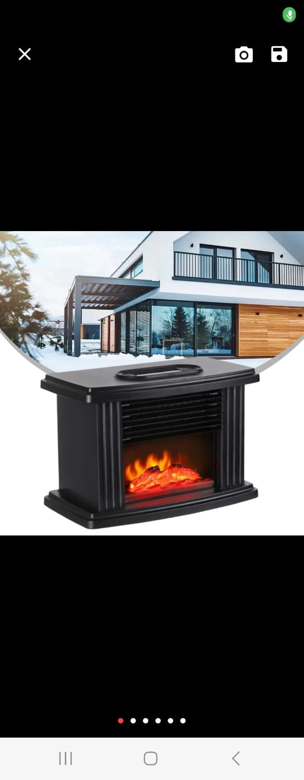 Modern Electric Fireplace Heater – Wall-Mounted & Freestanding, LED Flame Effect, Adjustable Heat, Remote Control, Energy Efficient