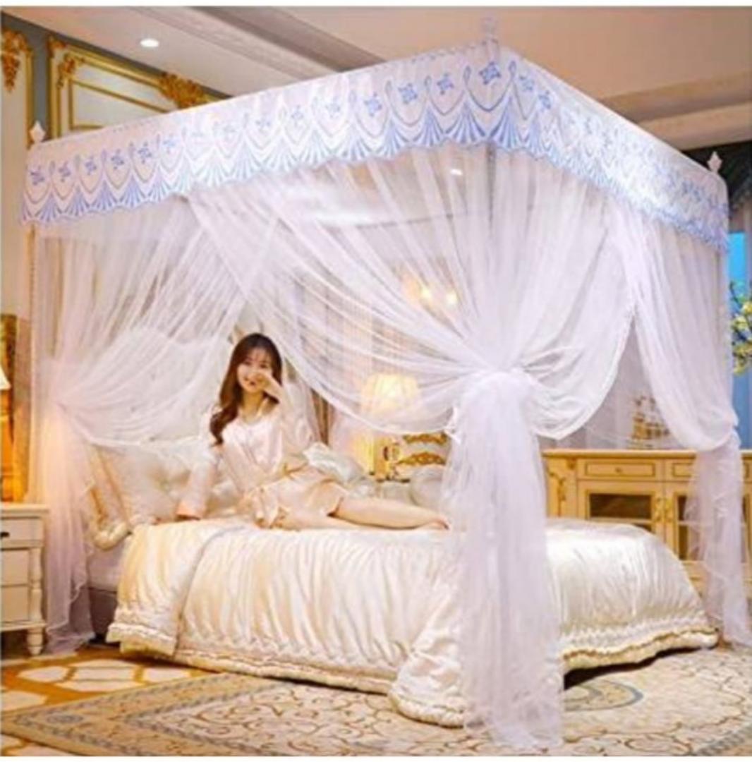 4*6,5*6,6*6 White four stand Metallic Mosquito Net