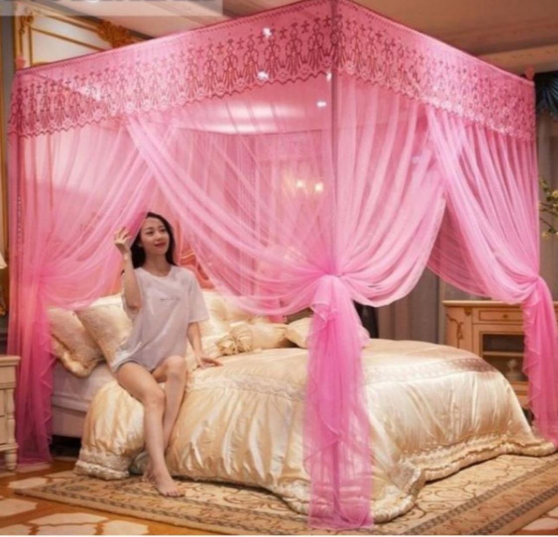 4*6,5*6,6*6 White four stand Metallic Mosquito Net