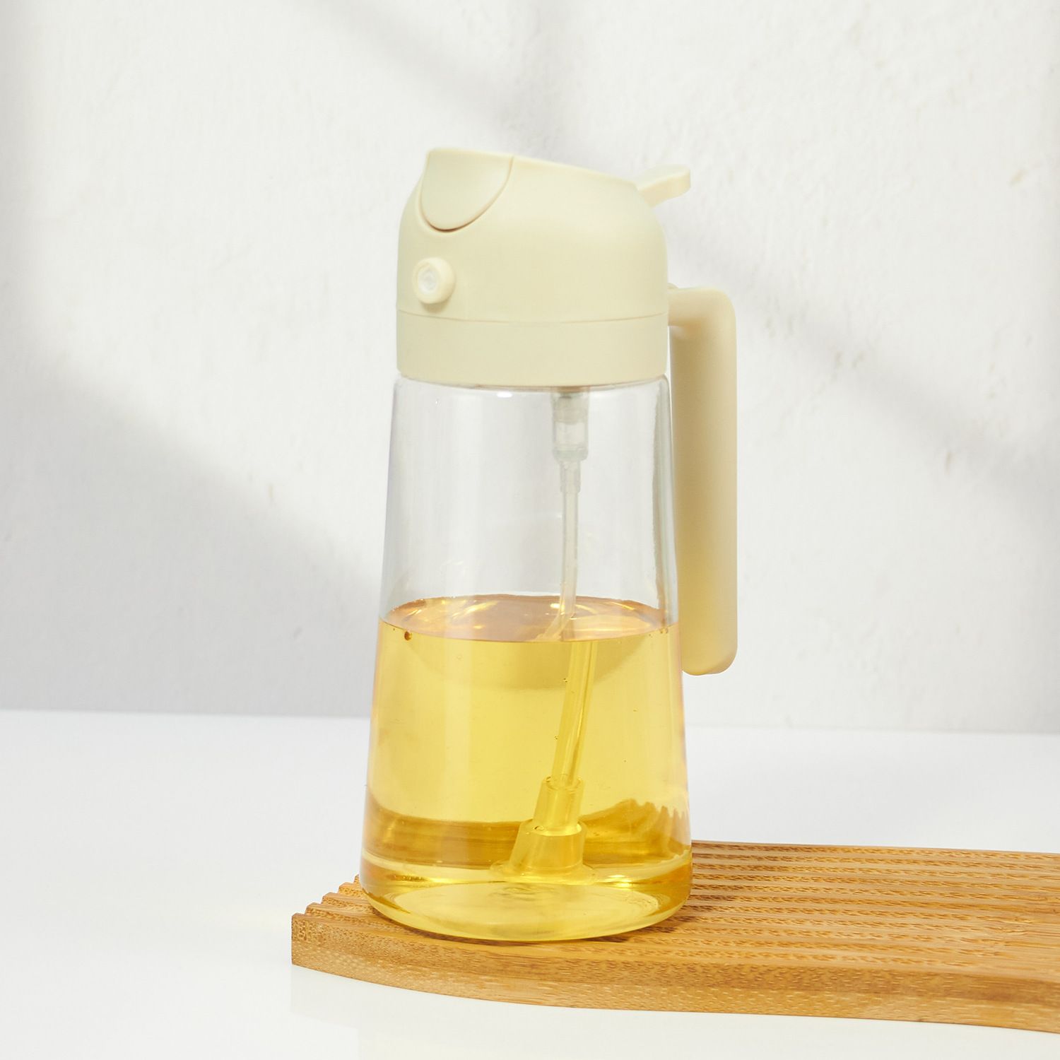 Cooking Kitchen Salad Barbecue 16oz/470ml 2 in 1 Oil Sprayer Bottle Olive Oil Dispenser Bottle for Kitchen and Air Fryer, Barbecue, Salad
