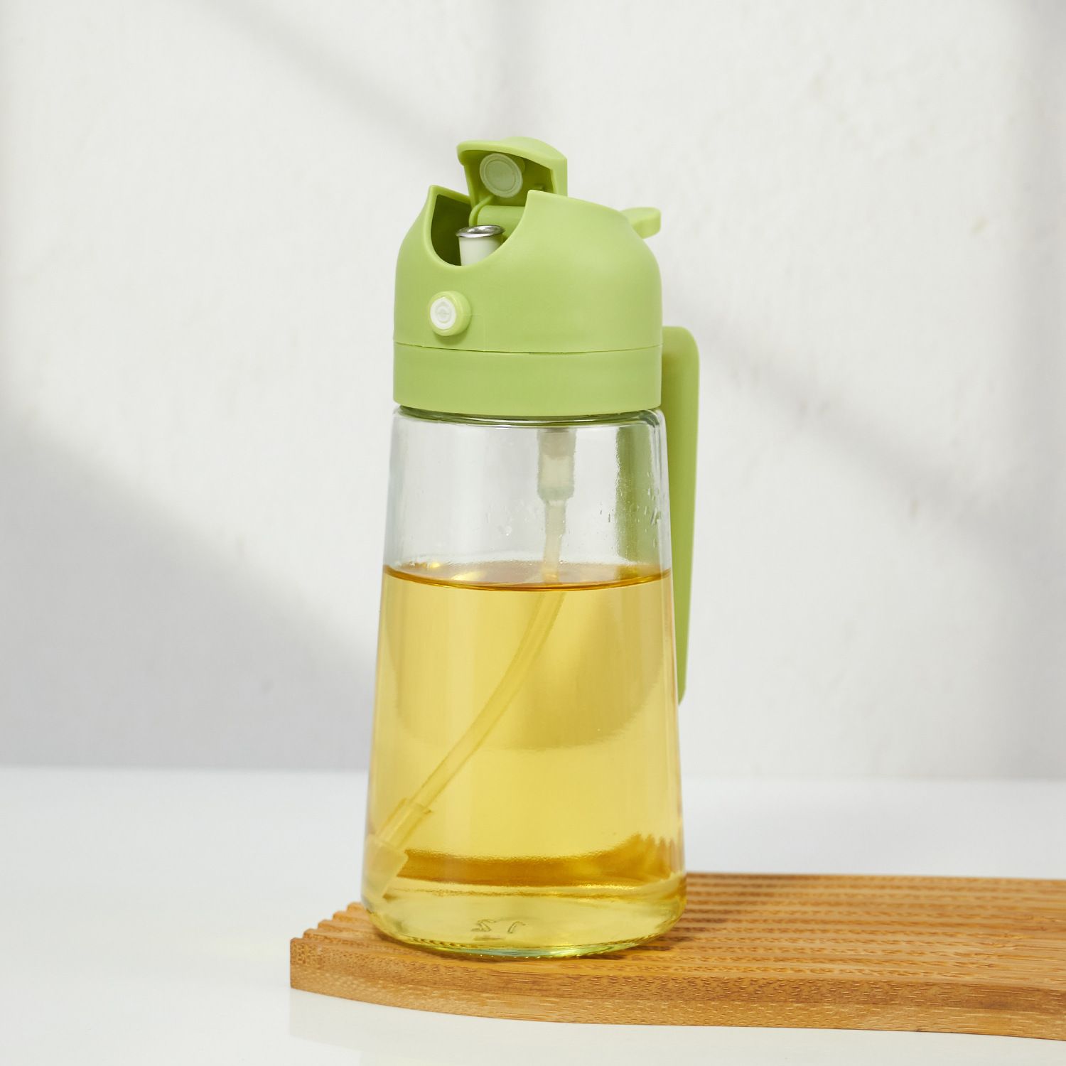 Cooking Kitchen Salad Barbecue 16oz/470ml 2 in 1 Oil Sprayer Bottle Olive Oil Dispenser Bottle for Kitchen and Air Fryer, Barbecue, Salad