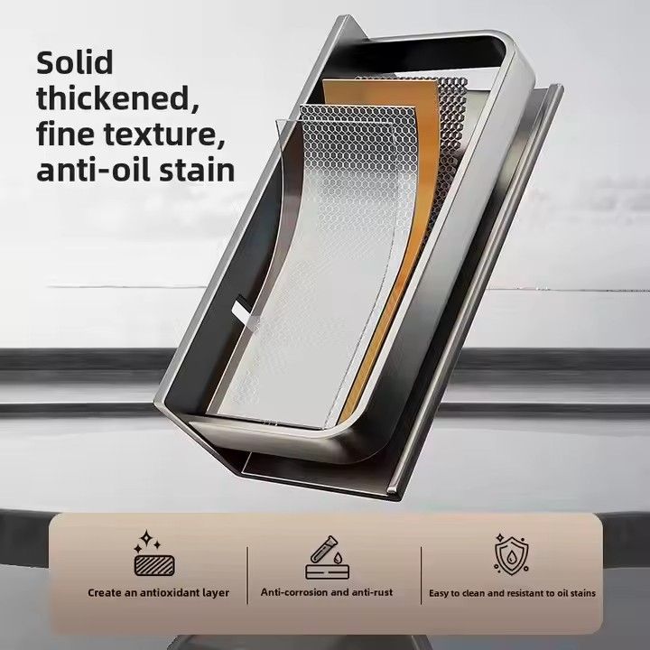 Thickened Accessible Luxury Wall-Mounted Carbon Steel Spice Rack Home Kitchen Shelf for Seasoning Metal Wall Storage Shelf,Kitchen Shelf ,Utensil Rack Kitchen ,Kitchen Storage，Kitchen Organization