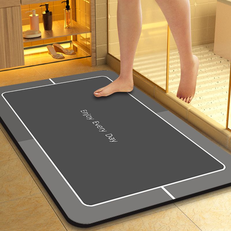 3.5mm Extra Thick Quick-Drying Water-Absorbent Non-Slip Floor Mat Crystal Velvet Kitchen Entrance Door Mat Stain-resistant Bathroom Bath Rugs