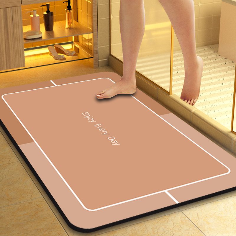 3.5mm Extra Thick Quick-Drying Water-Absorbent Non-Slip Floor Mat Crystal Velvet Kitchen Entrance Door Mat Stain-resistant Bathroom Bath Rugs